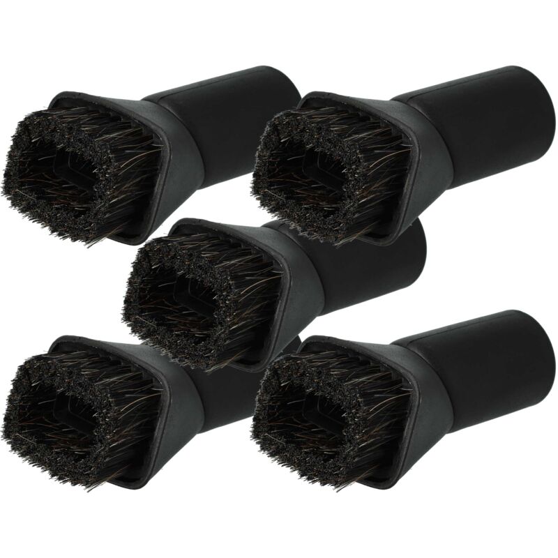 Vhbw - 5x Brosse pour meubles Brosse anti-poussière compatible avec Kärcher nt 601 k o, nt 601 kf, nt 602 eco aspirateur avec raccord rond 35 mm - 7cm