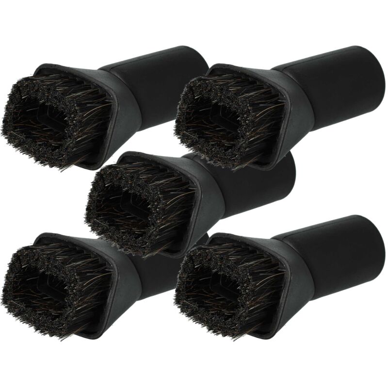 Vhbw - 5x Brosse pour meubles Brosse anti-poussière compatible avec Kärcher nt 75/2 Ap Me Tc aspirateur avec raccord rond 35 mm - 7cm