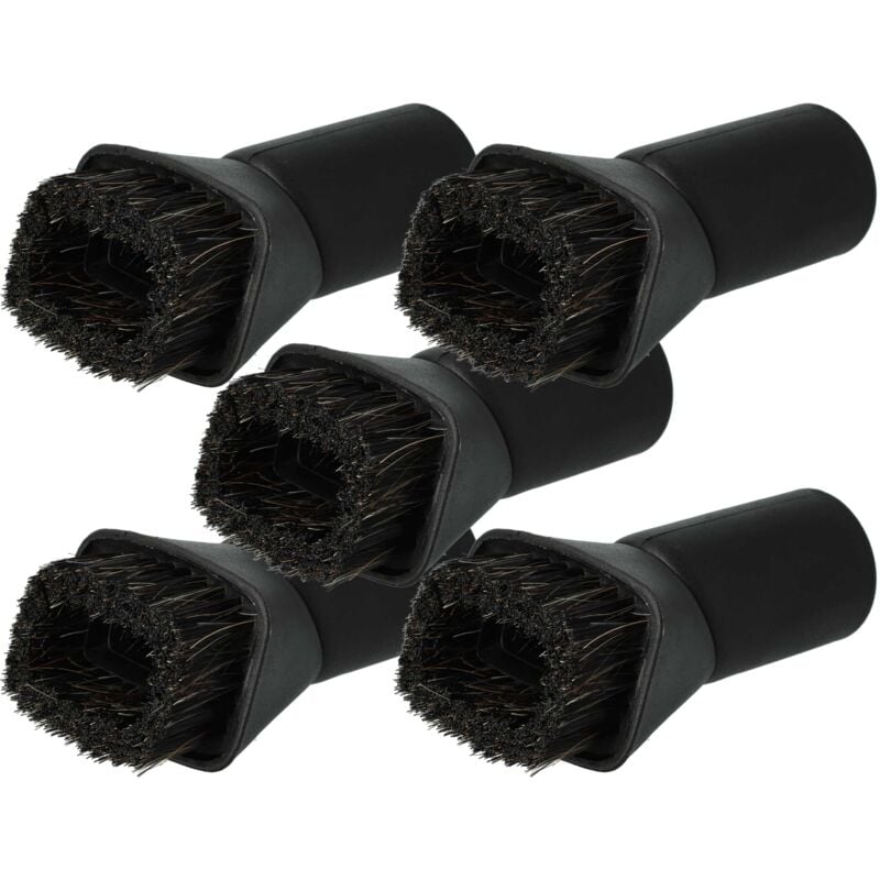 Vhbw - 5x Brosse pour meubles Brosse anti-poussière compatible avec Kärcher recovery 12 wet/dry w/frnt mnt aspirateur avec raccord rond 35 mm - 7cm