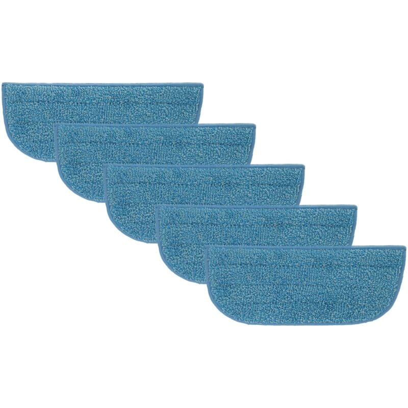 Vhbw - 5x Cleaning Pad compatible with Philips SteamPlus FC7020/01 Hot Spray Steamer, Steam Mop - Microfibre Blue