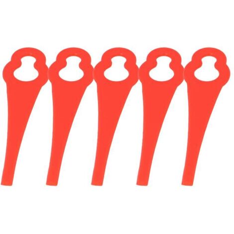 vhbw 5x Ersatz-Messer Ersatz für ALM BQ026 für Rasentrimmer - Ersatzklinge Rot, Nylon / Kunststoff