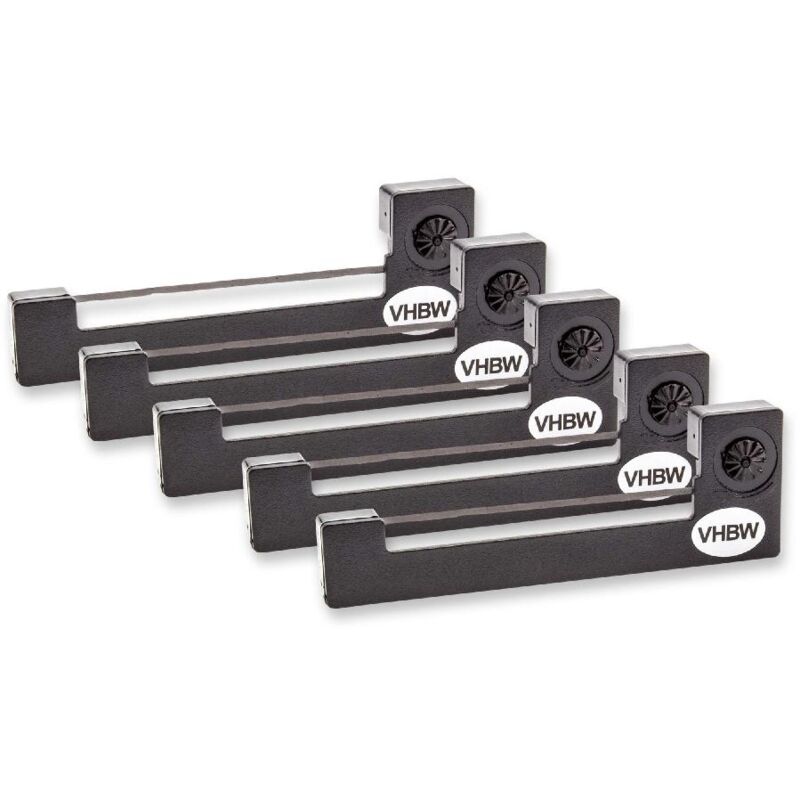 Vhbw - 5x Farbband Nylonband Tintenband kompatibel mit Nadeldrucker Sinclair Mindware mw 100 Ersatz für Epson ERC-05, Epson C43S015352, ERC-05B.
