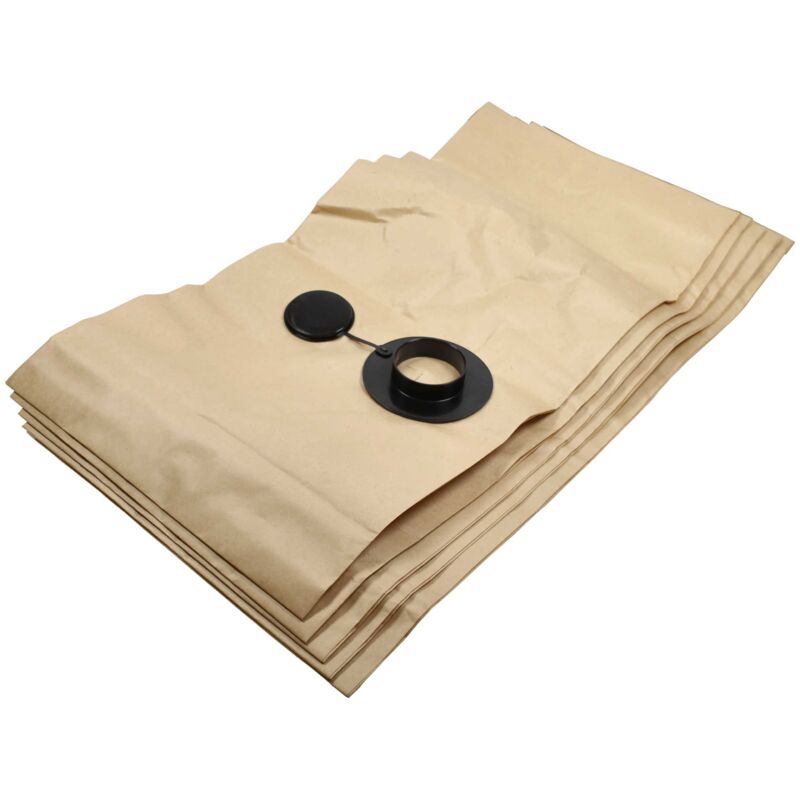 5x Filter Bag compatible with Makita 442, Nilfisk, 447 / l / mx, 441 Dust Extractor, paper, 29.7 cm x 99.6 cm, Sand-Coloured - Vhbw