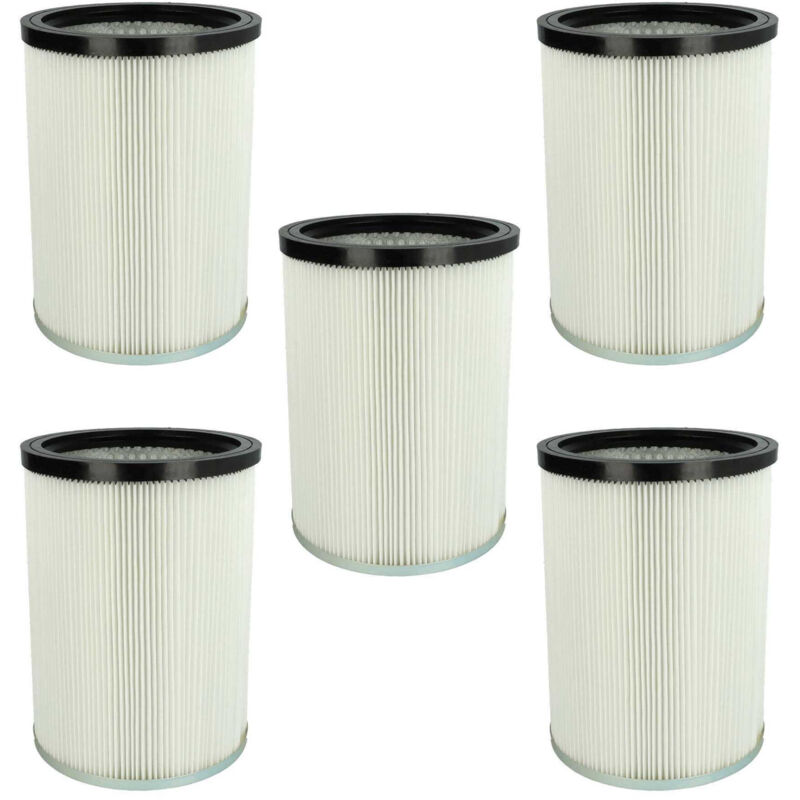 5x filtre plissé compatible avec Kärcher nt 70/1 jp, nt 70/2, nt 70/2 aus, nt 70/2 br, nt 70/2 eu aspirateur - blanc - Vhbw