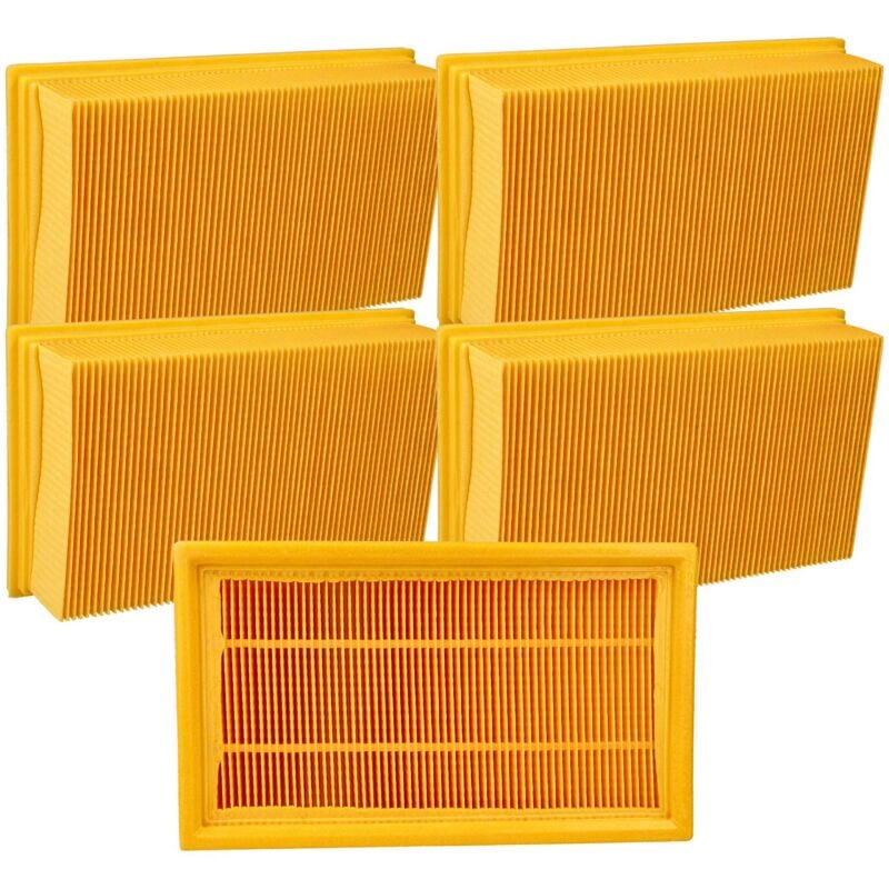 Vhbw - 5x filtre plissé plat compatible avec Kärcher nt 35/1 Ap, nt 25/1 Ap aspirateur sec/humide, aspirateur - Élément filtrant