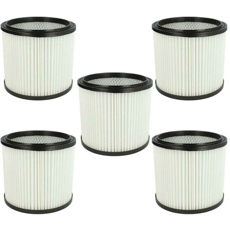 vhbw 5x filtre rond compatible avec Rowenta Allround NT RU-30.1 , RU-100 , RU-101 , RU-105 filtre central aspirateur multifonction