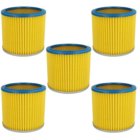 vhbw 5x Filtre rond / filtre en lamelles pour aspirateur, robot, aspirateur multifonctions AEG NT 1100