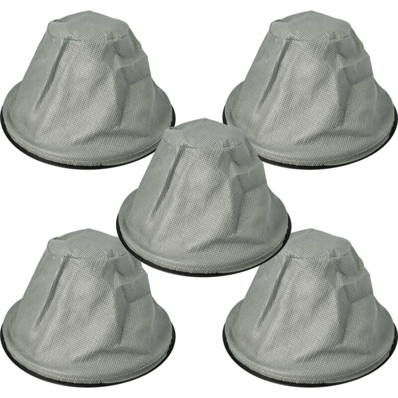 5x Filtres à sac compatible avec Einhell tc-av 1718 d, tc-av 1720 dw aspirateur de cheminée, aspirateur à cendres - Filtre de rechange, lavable - Vhbw