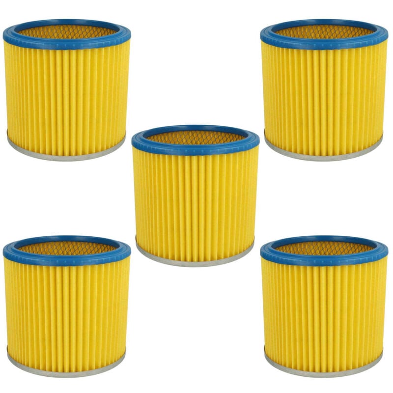 Vhbw - 5x filtres pour aspirateurs, compatible avec Einhell Inox 1100, Inox 1250/1, Inox 1400/AS, Inox 1450 w, rt-vc 1600 e, rt-vc 1630 sa, te-vc