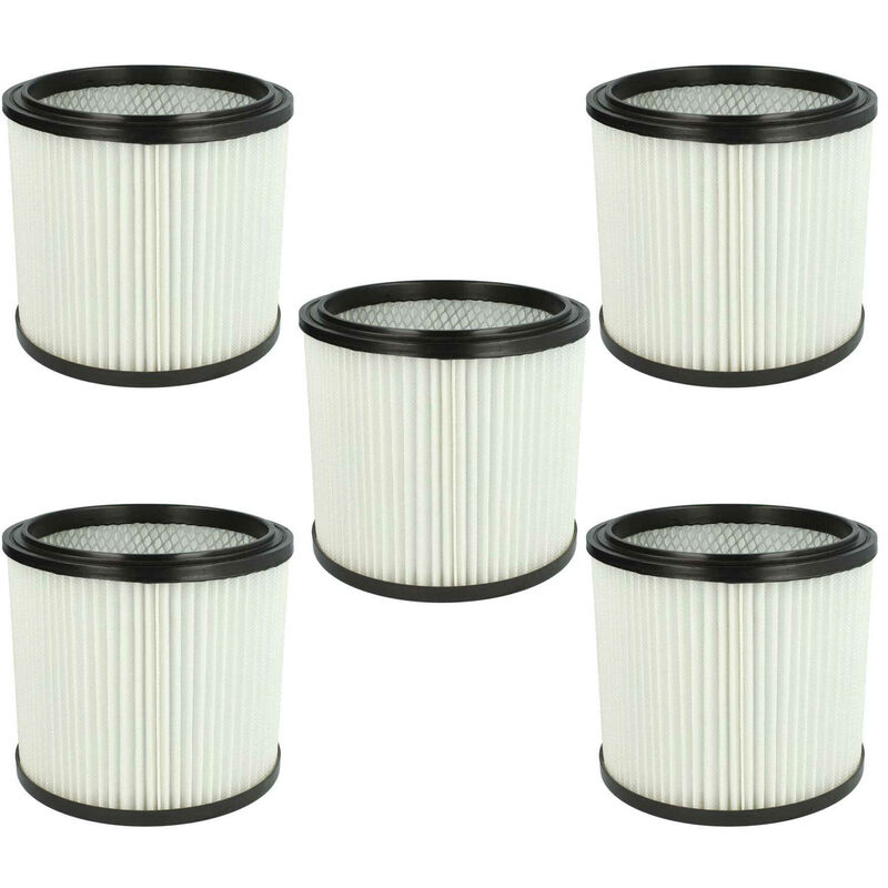 Image of 5x filtro a pieghe piatte compatibile con Einhell rt-vc 1500, nts 1600, rt-vc 1420, rt-vc 1420, nts 1500 aspirapolvere - Cartuccia filtrante - Vhbw