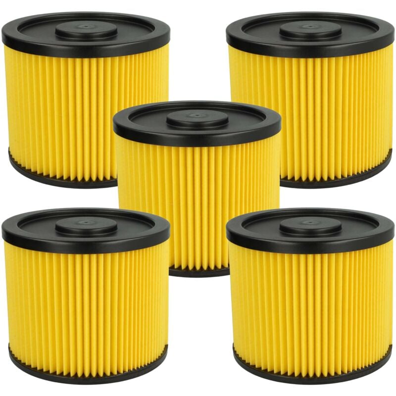 Image of 5x filtro a pieghe piatte compatibile con Lidl Parkside pnts 1300 E4, 1300 A1, 1300 B2, 1300 C3, 1300 F5 aspirapolvere - Cartuccia filtrante - Vhbw
