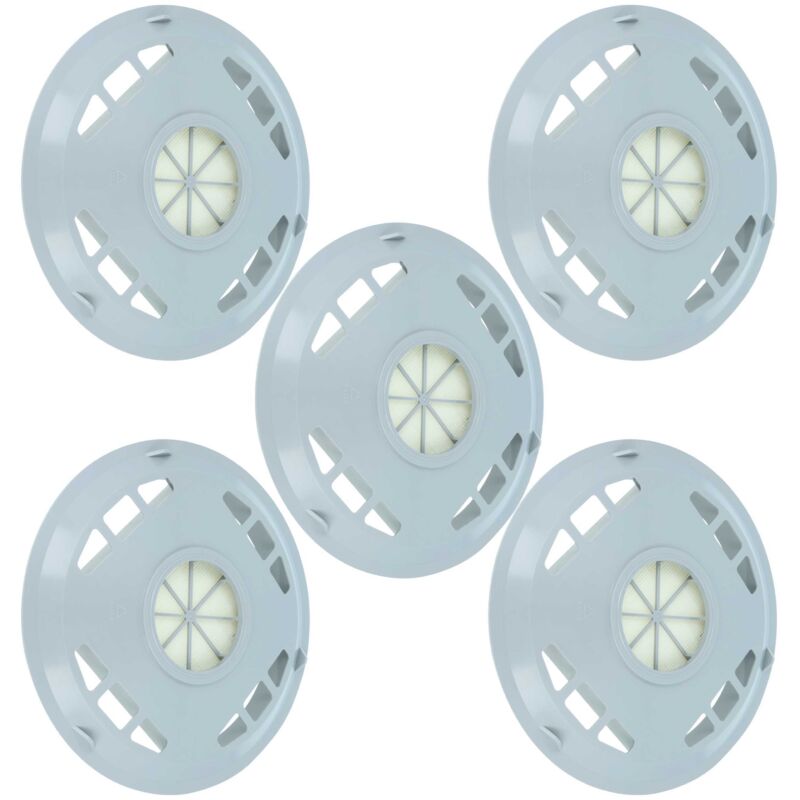 5x Filtro compatible con Nilfisk Alto gd 930 q, gd 930 g Panther, gd 930 Panther, gd 930 hepa aspiradora - filtro Hepa Gris Blanco - Vhbw