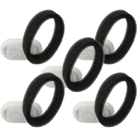 vhbw 5x Filtro compatible con Tomxcute bebedero para gatos y perros - Elemento filtrado + prefiltro