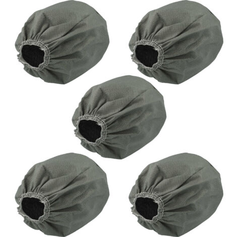 vhbw 5x filtro in tessuto sostituisce Bosch 2609256F41 per aspirapolvere industriale, aspiratore a secco/umido, lavabile grigio