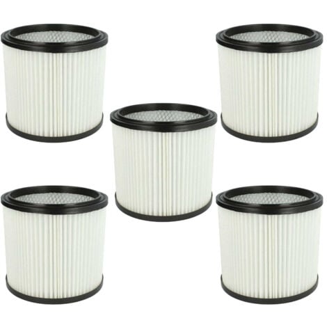 vhbw 5x Filtro plisado compatible con Einhell HPS-1300, Inox NTS-1400, NTS 1400 aspiradora - Filtro, cartucho