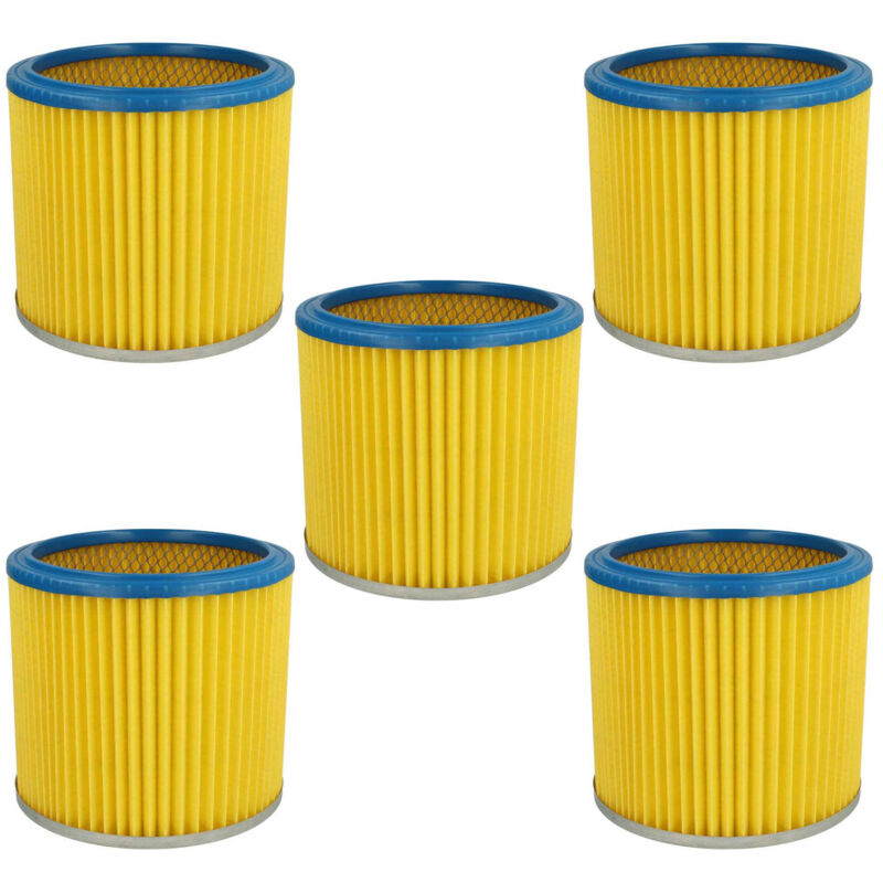

5x Filtro redondo / filtro laminar para aspiradoras Einhell TE-VC1820, TE-VC1820S, TE-VC1820SA, TH-VC1820S, YPL-1400, Inox NTS-1400, ... - Vhbw