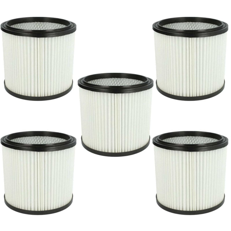 

5x Filtro redondo para aspirador multiusos Aqua Vac 8203 B, 8503, 8504, 8524, 8204, 8500, 8502, 95035, 90035 - Vhbw