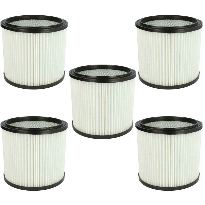 

5x Filtro redondo para aspirador multiusos Aqua Vac 9121 P, 9127 P - Vhbw