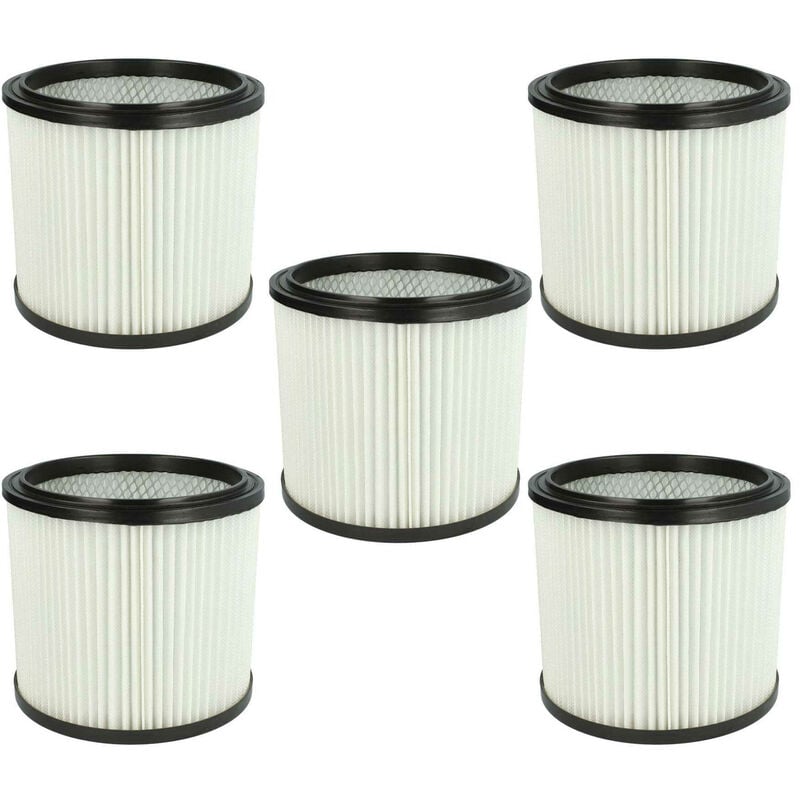 

5x Filtros redondos compatible con Einhell 7403 T, 7413 P, BOXTER 15 P/ S, BOXTER 20 S, BOXTER 30 S multiusos - Vhbw