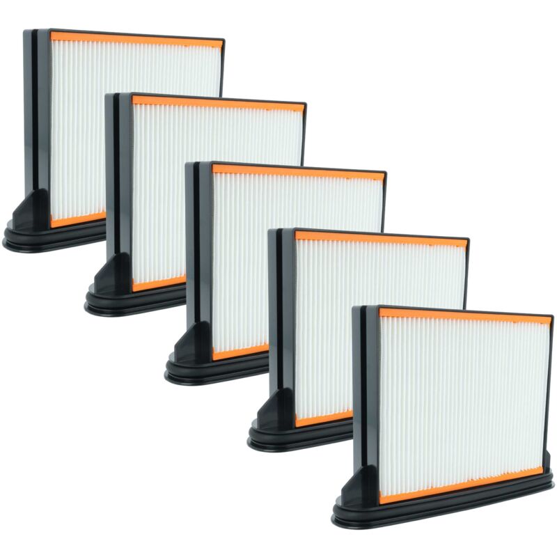 Vhbw 5x Flat-fold Filter F8 Compatible With Eibenstock Dss 1225 A, Dss 25 M Industrial Vacuum Cleaner - Pleated Filter Element