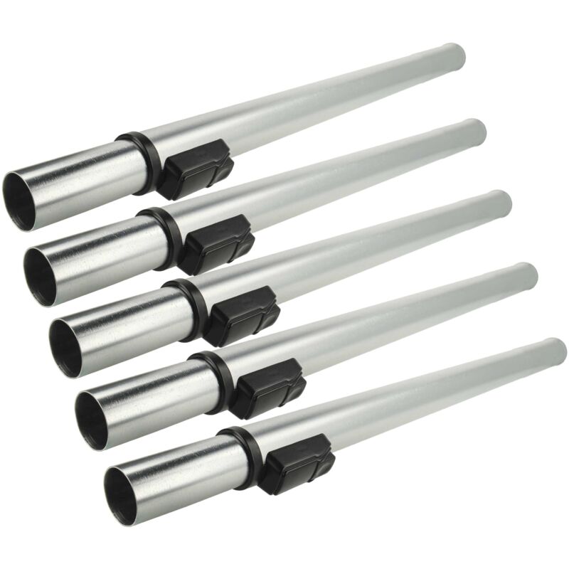 5x Hose compatible with Electrolux uz 925, uz 930 Vacuum Cleaner - 32 mm Connection, 60 - 94 cm Black Silver - Vhbw