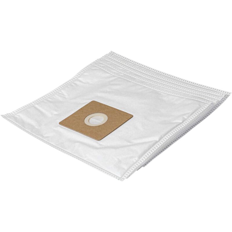 5x Vacuum Cleaner Bag compatible with Progress PC4109, PC4110, PC4107, PC4108, PC4100 - 4199 Vacuum Cleaner, Microfleece, 42 cm x 30 cm, White - Vhbw