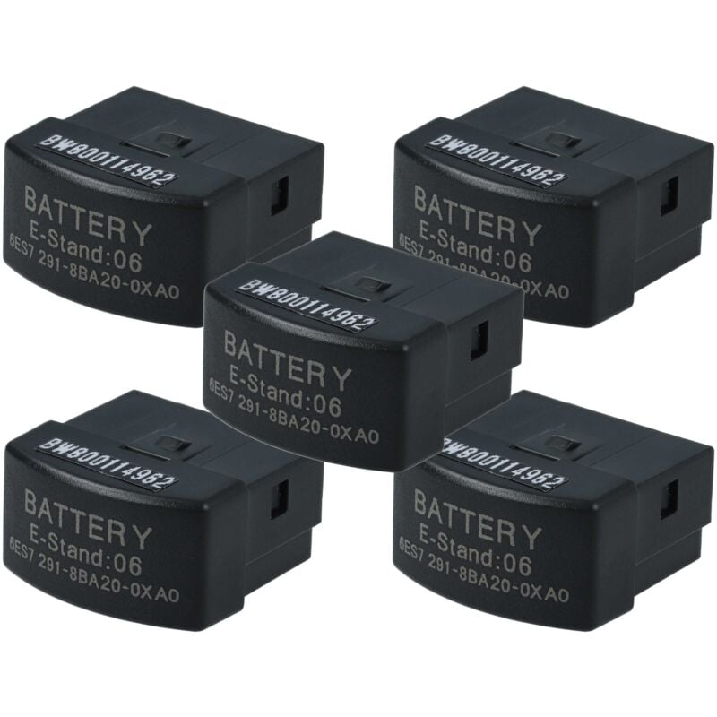 vhbw 5x Pile remplacement pour Siemens 6ES7291-8BA20-0XA0, 4025515161431 pour module de batterie (30mAh, 3V, Li-ion)