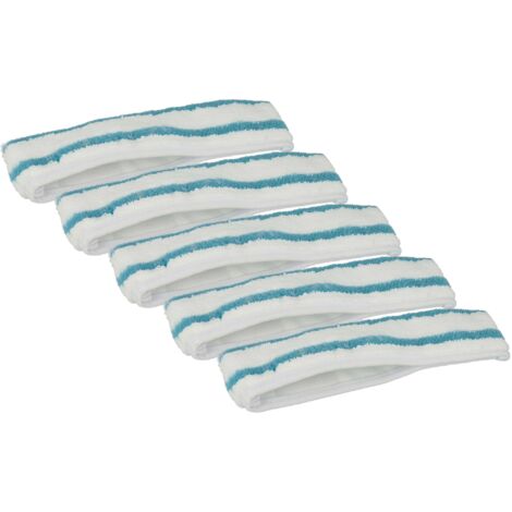 vhbw 5x Replacement Cover Scrubber Sleeve compatible with Leifheit Window Washer M Window Cleaner Squeegee - Mop Attachment Cloth Pad