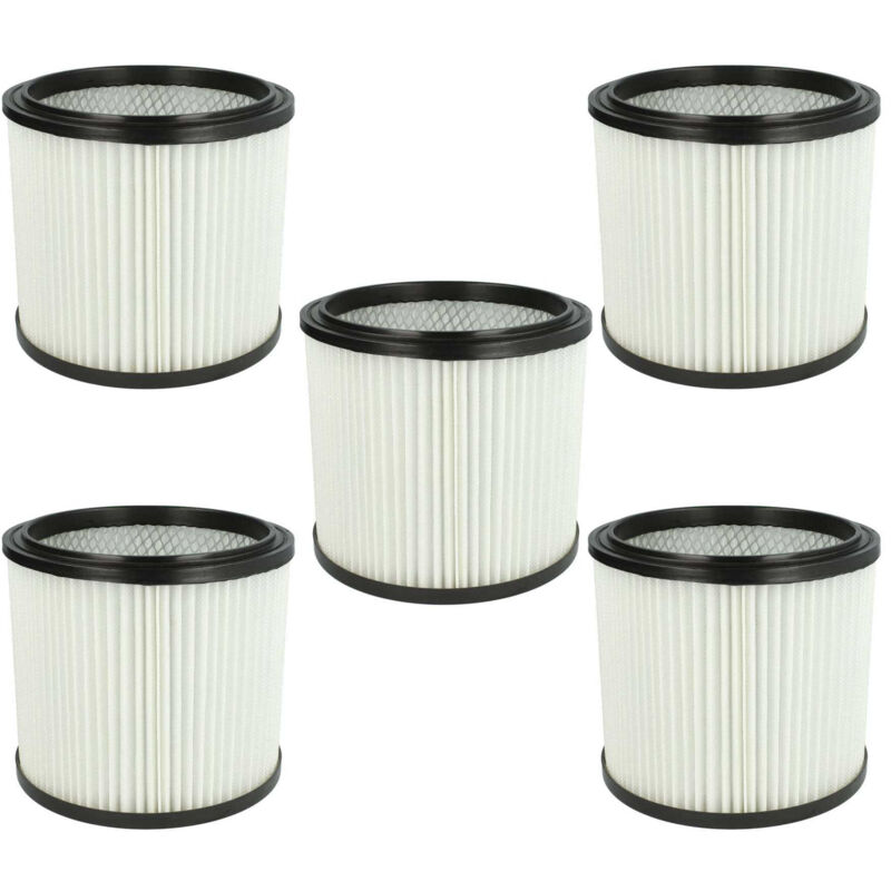 5x Replacement Filter compatible with Güde nts 1250 k Vacuum Cleaner - Cartridge Filter - Vhbw