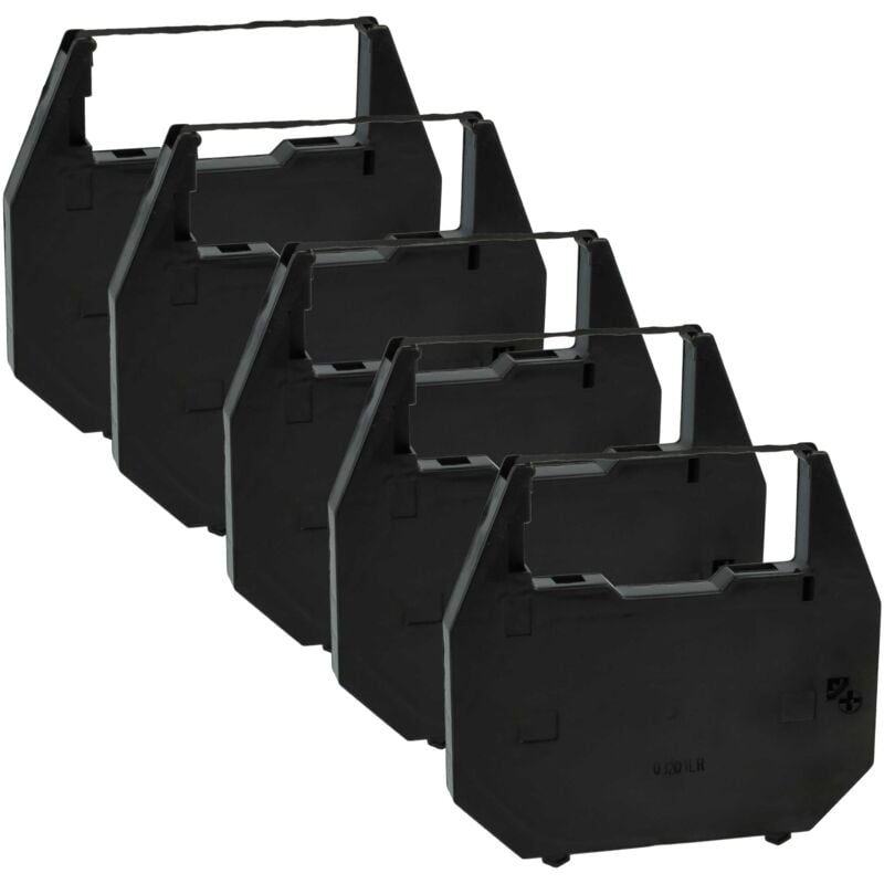 Vhbw - 5x Ribbon Cartridge compatible with Eurostar sm 4600, sm 4601, sm 5200 md Dot Matrix, Receipt Printer - Black Ink Ribbon