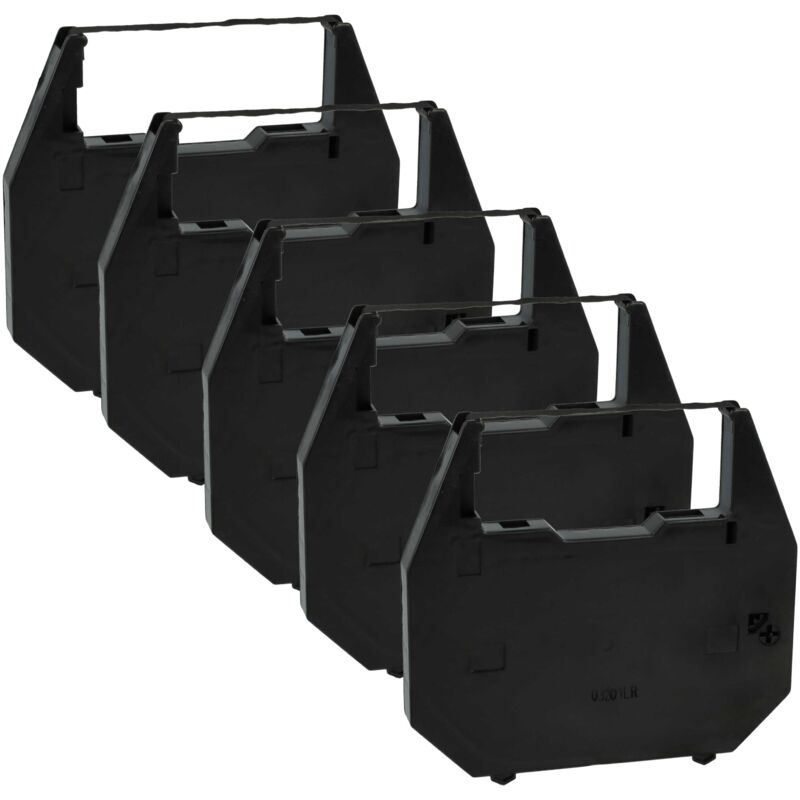 Vhbw - 5x Ribbon Cartridge compatible with Olivetti Touchmaster ds, d Dot Matrix, Receipt Printer - Black Ink Ribbon