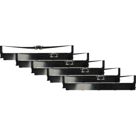 vhbw 5x Ribbon Cartridge compatible with OKI Microline ML-5621, ML-5721, ML-5761, ML-5791 Dot Matrix, Receipt Printer - Black Ink Ribbon