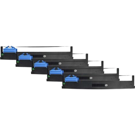 vhbw 5x Ribbon Cartridge Replacement for Tally 99051 for Dot Matrix, Receipt Printer - Black Ink Ribbon