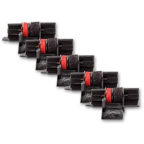 vhbw 5x Rouleau de couleur encreur pour caisse enregistreuse, calculatrice Seiko M42T, Sears P42T-11 comme IR40T, GR 745