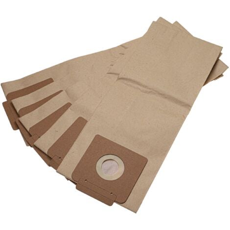 vhbw 5x sacchetto compatibile con Kärcher T 7/1 plus, T 7/1 Professional, T 9/1 BP aspirapolvere - 20cm x 30cm Marrone