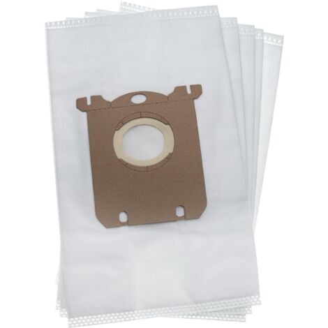 vhbw 5x sacchetto compatibile con Zanussi ZANEQ10 aspirapolvere - 28,6cm x 17cm Bianco