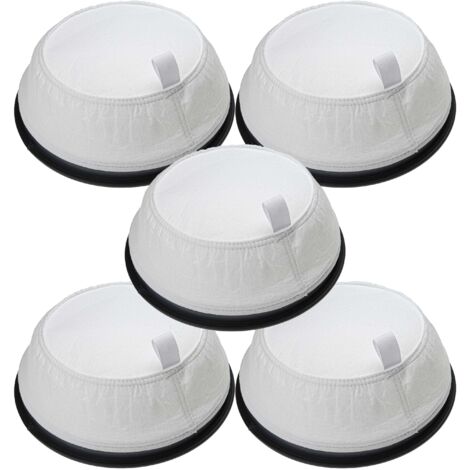 vhbw 5x Sackfilter kompatibel mit Nilfisk VP300 Thor Trockensauger, Staubsauger - Ersatz-Filter Schwarz Weiß