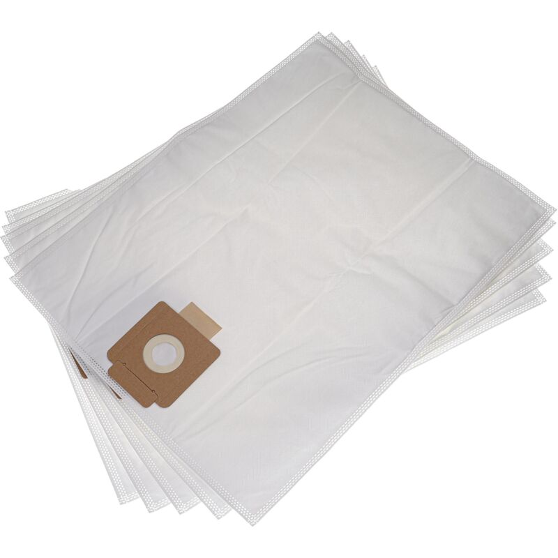 5x Sacs remplacement pour Kärcher 4039784349650, 6.907-017.0 pour aspirateur - 30cm x 25cm blanc - Vhbw