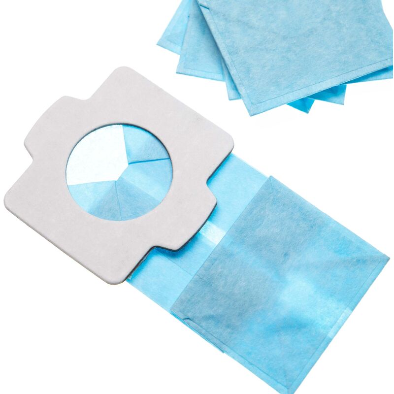 5x Sacs compatible avec Makita DCL182, DCL182Z, DCL182ZB, DCL182ZW aspirateur - papier, 11,8cm x 6cm, bleu clair - Vhbw