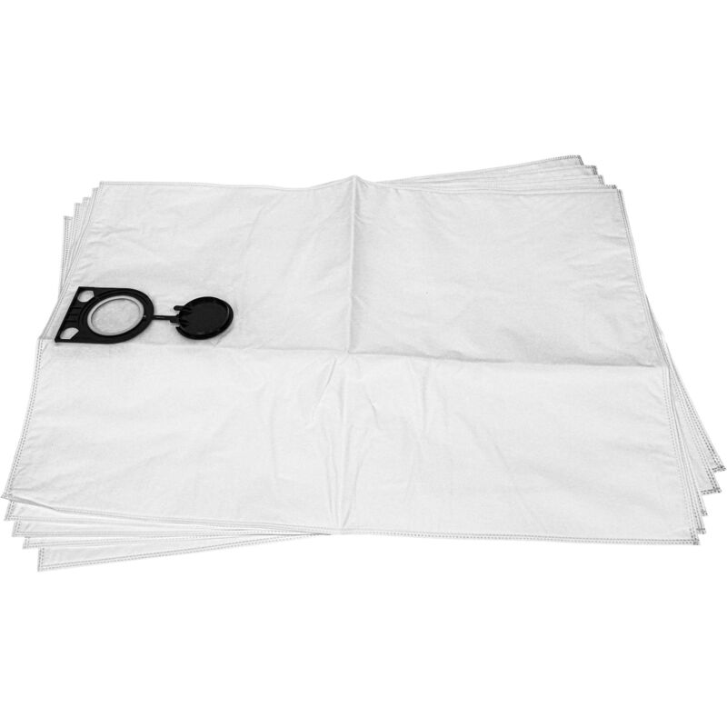 5x Sacs compatible avec Metabo asr 50 l sc, asr 50 m sc aspirateur - toison, 78,5cm x 52cm blanc - Vhbw