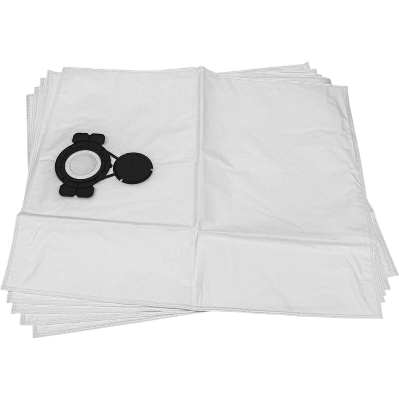 5x Sacs compatible avec Milwaukee as 300 emac aspirateur - microfibre non tissée, volume de 30l, 60cm x 50cm blanc - Vhbw
