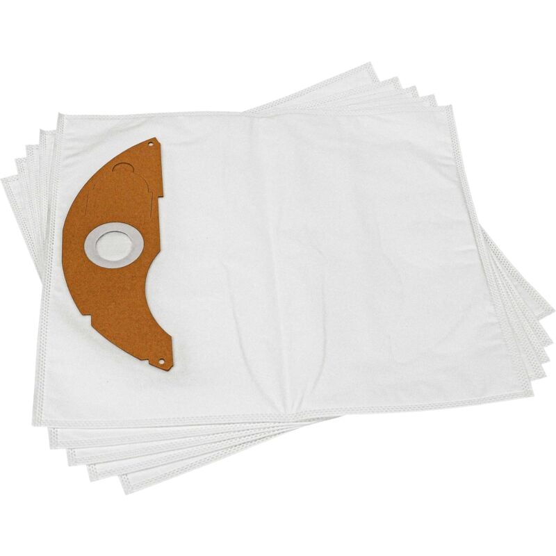 5x Sacs compatible avec Starmix eCRAFT APL-1422, PL-1422, 1422 aspirateur - microfibre non tissée, 49cm x 42cm blanc - Vhbw