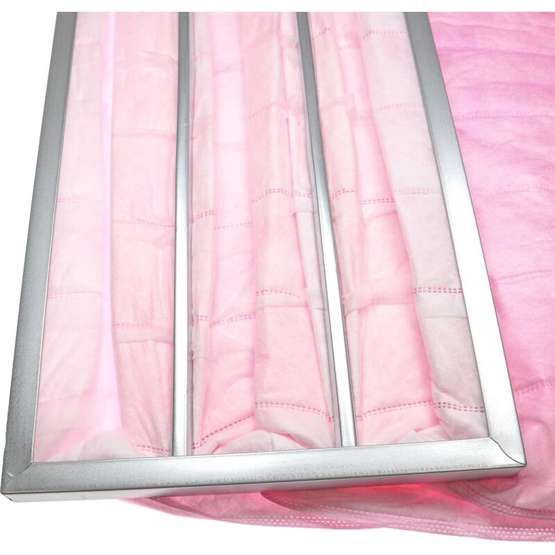 5x Sacs filtrants pour système de climatisation et ventilation - Filtre à air F7, 28,7 x 59,2 x 36 cm, rose - Vhbw