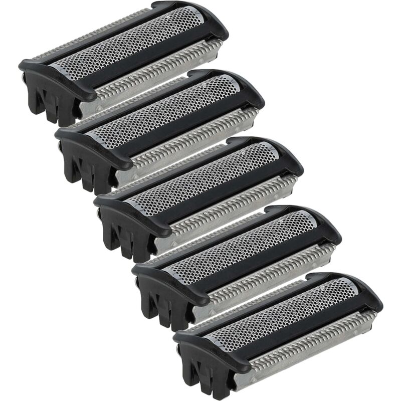 5x Têtes de rasoir de remplacement compatible avec Philips TT2020/30, TT2020/31, TT2021/30, TT2020/35, TT2021 rasoir électrique, noir / argenté - Vhbw