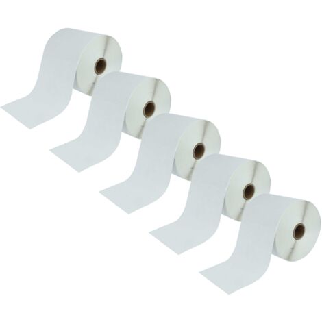 vhbw 5x Thermal Label Roll 101.5mm x 152mm (500 Label) compatible with Zebra 105SL, 105SE, 220Xi4 Label Maker - Self-Adhesive