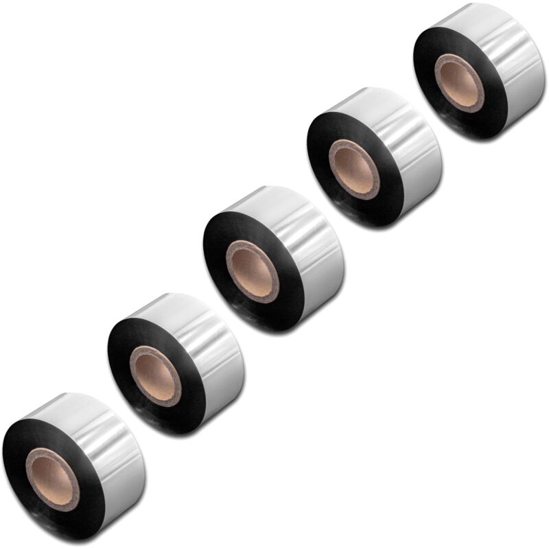 Vhbw - 5x Thermal Ribbon compatible with Godex RT860i, ZX1200i, RT730 Label Printer, 30 mm x 300 m, Wax Resin, Black