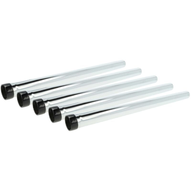 5x Tube d'aspirateur universale compatible avec Makita VC3011L, VC2512L, VC3511L aspirateur - raccord 35 mm, 50 cm, noir / argenté - Vhbw