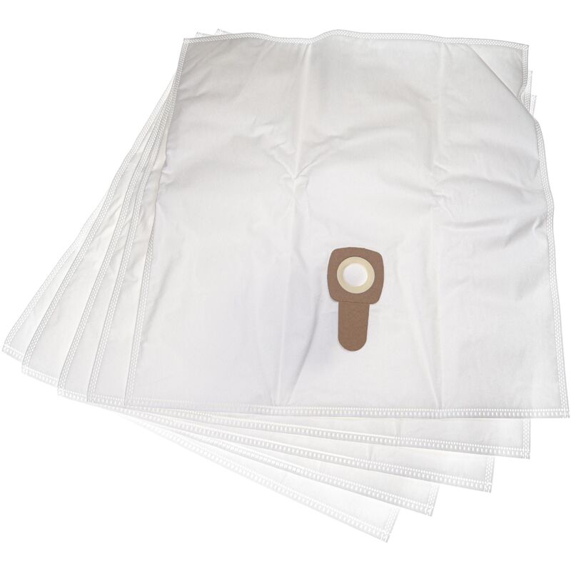 Vhbw - 5x Vacuum Cleaner Bag compatible with Allaway C30, C40, L25, DV30 Vacuum Cleaner - Microfleece, 29 cm x 21 cm White