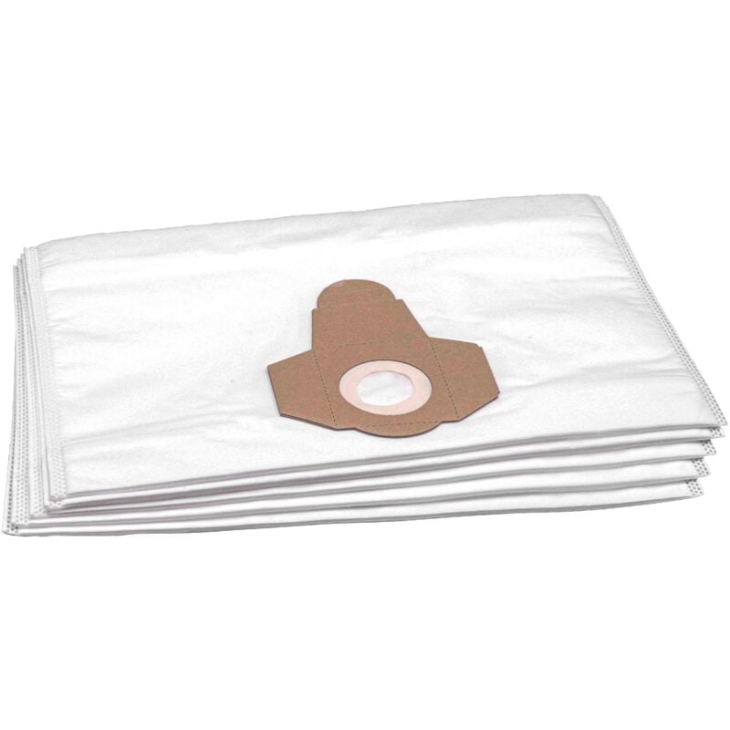 5x Vacuum Cleaner Bag compatible with AquaVac 20 l - 45120271 Vacuum Cleaner -microfleece, White - Vhbw