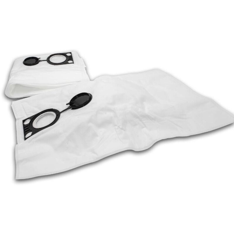 vhbw 5x Vacuum Cleaner Bag compatible with Baier BSS406 Vacuum Cleaner, Microfleece, 66 cm x 40 cm, White